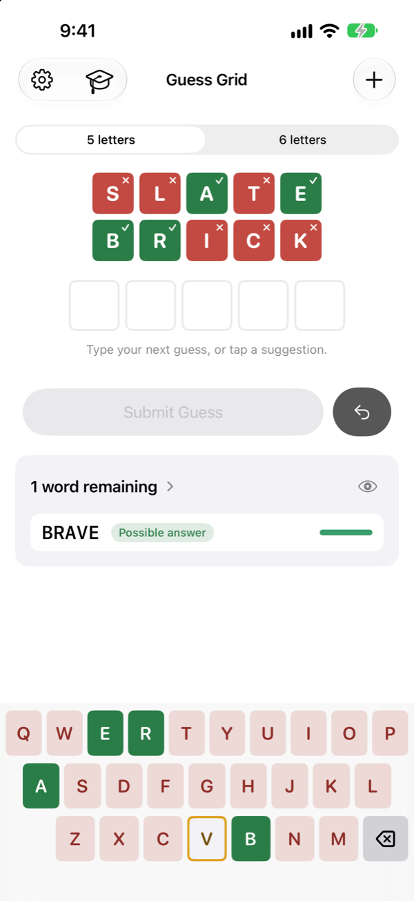 After SLATE and BRICK, one word remains: BRAVE.